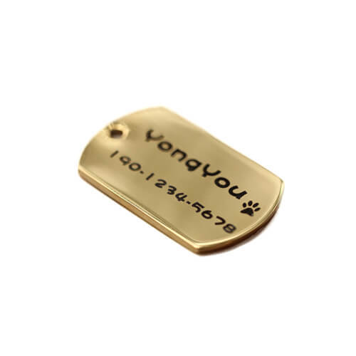 Mens personalised dog tag pendant engraved with text small order wholesale manufacturers